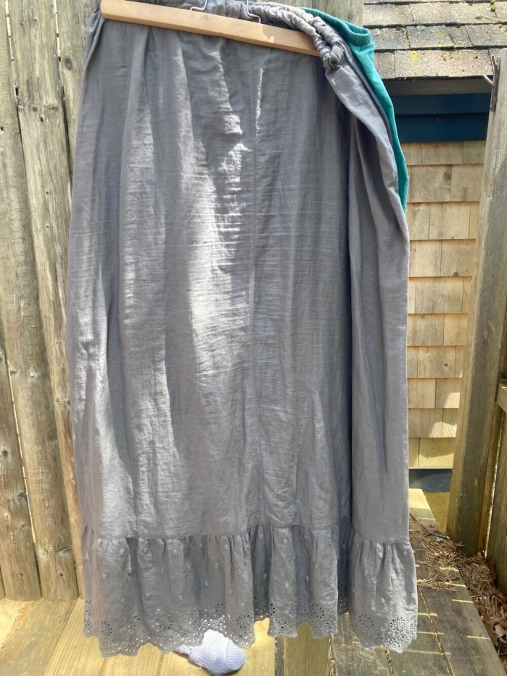 Gudrun Sjoden Cotton Layering Petticoat Slip in Grey Size S
